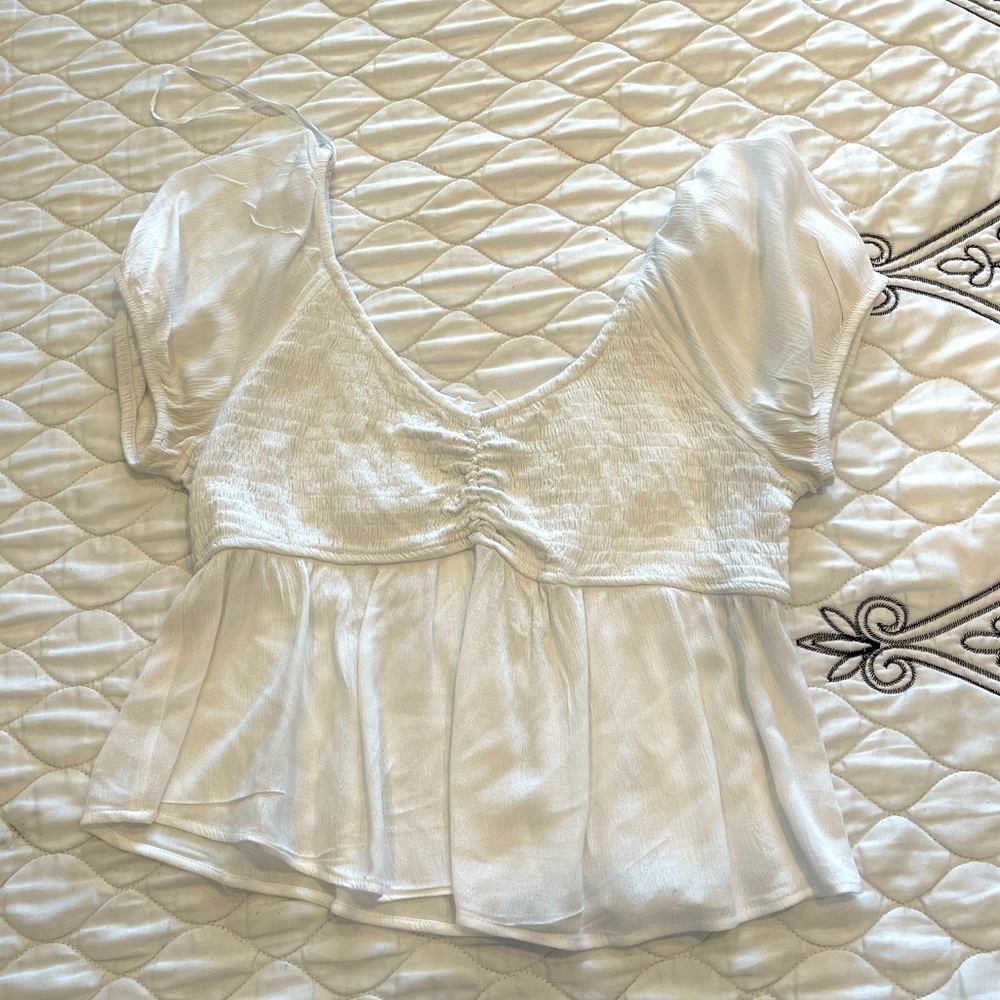 White crop top